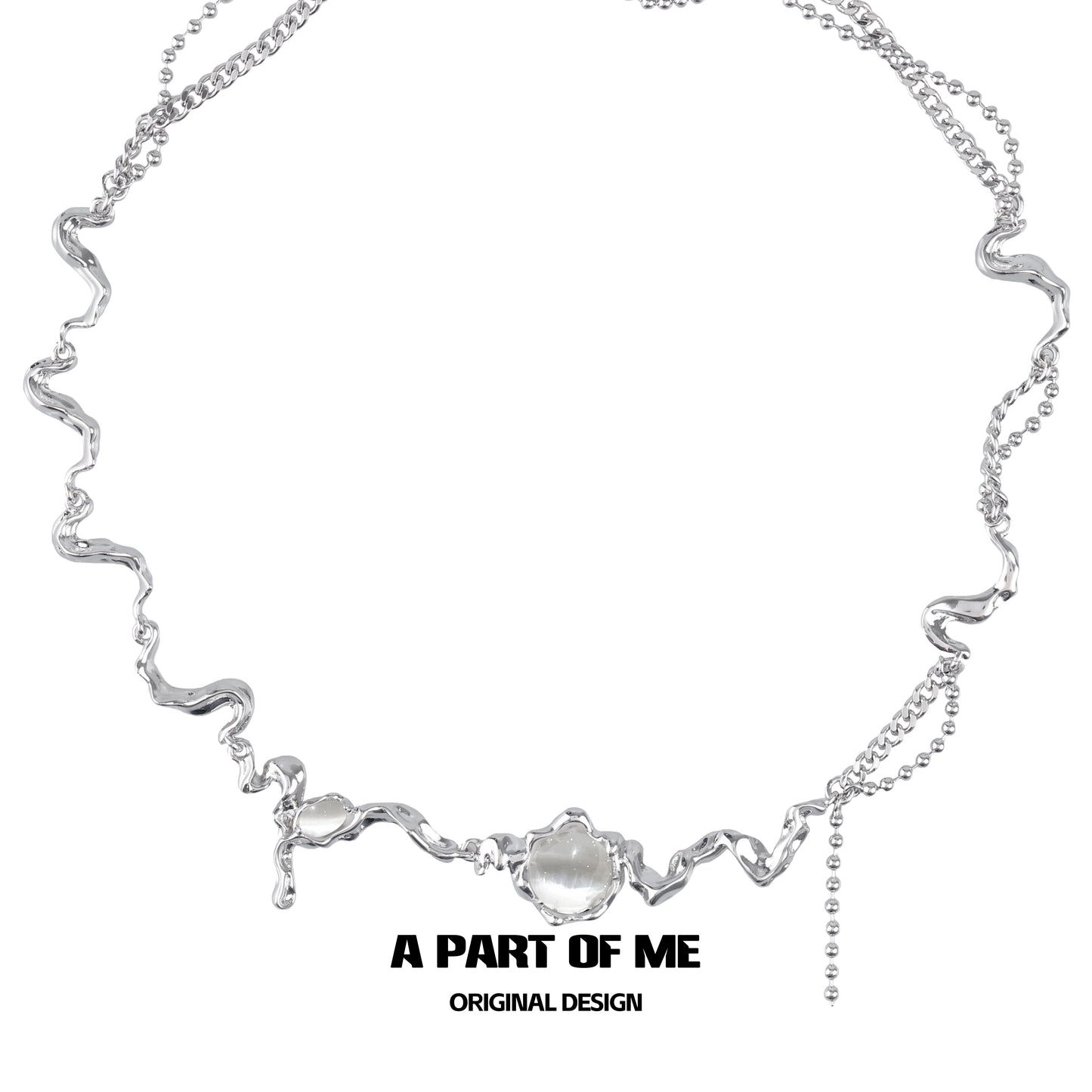 White Moonlight Opal Necklace