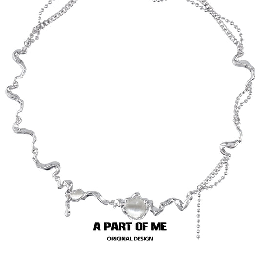 White Moonlight Opal Necklace