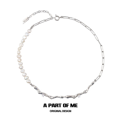 Pearl Symbiote Silver Necklace