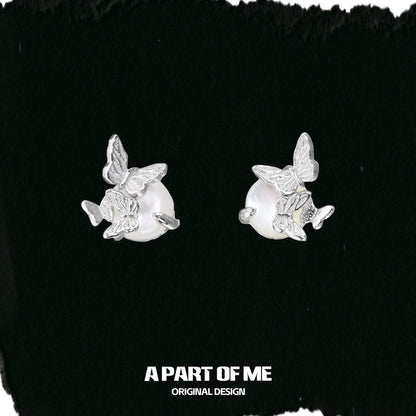 Frosted Butterfly Mini Earrings