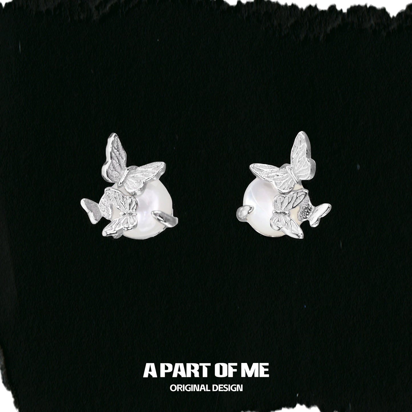 Frosted Butterfly Mini Earrings