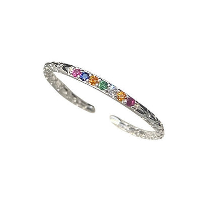 Rainbow Zircon Ring