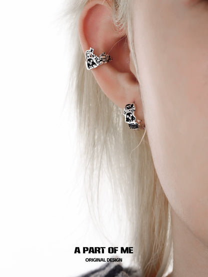 Cool Hand-Painted Crow Earrings