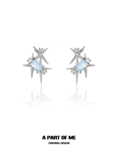 Vibrant Rainbow Star Stud Earrings