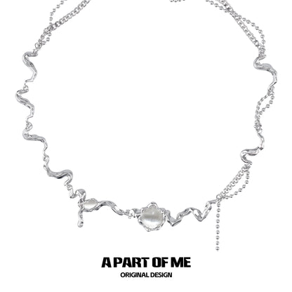 White Moonlight Opal Necklace