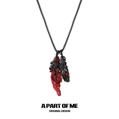Dark Angel Feather Necklace