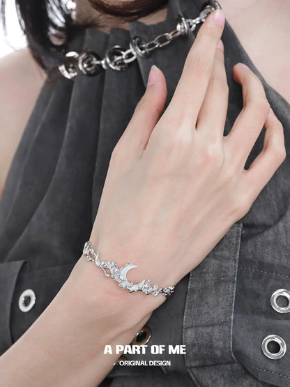 Frosted Moonlight Silver Bracelet