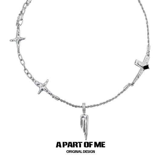 Life Convention Zircon Cross Necklace