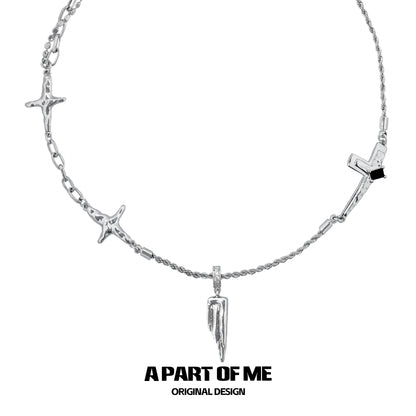 Life Convention Zircon Cross Necklace