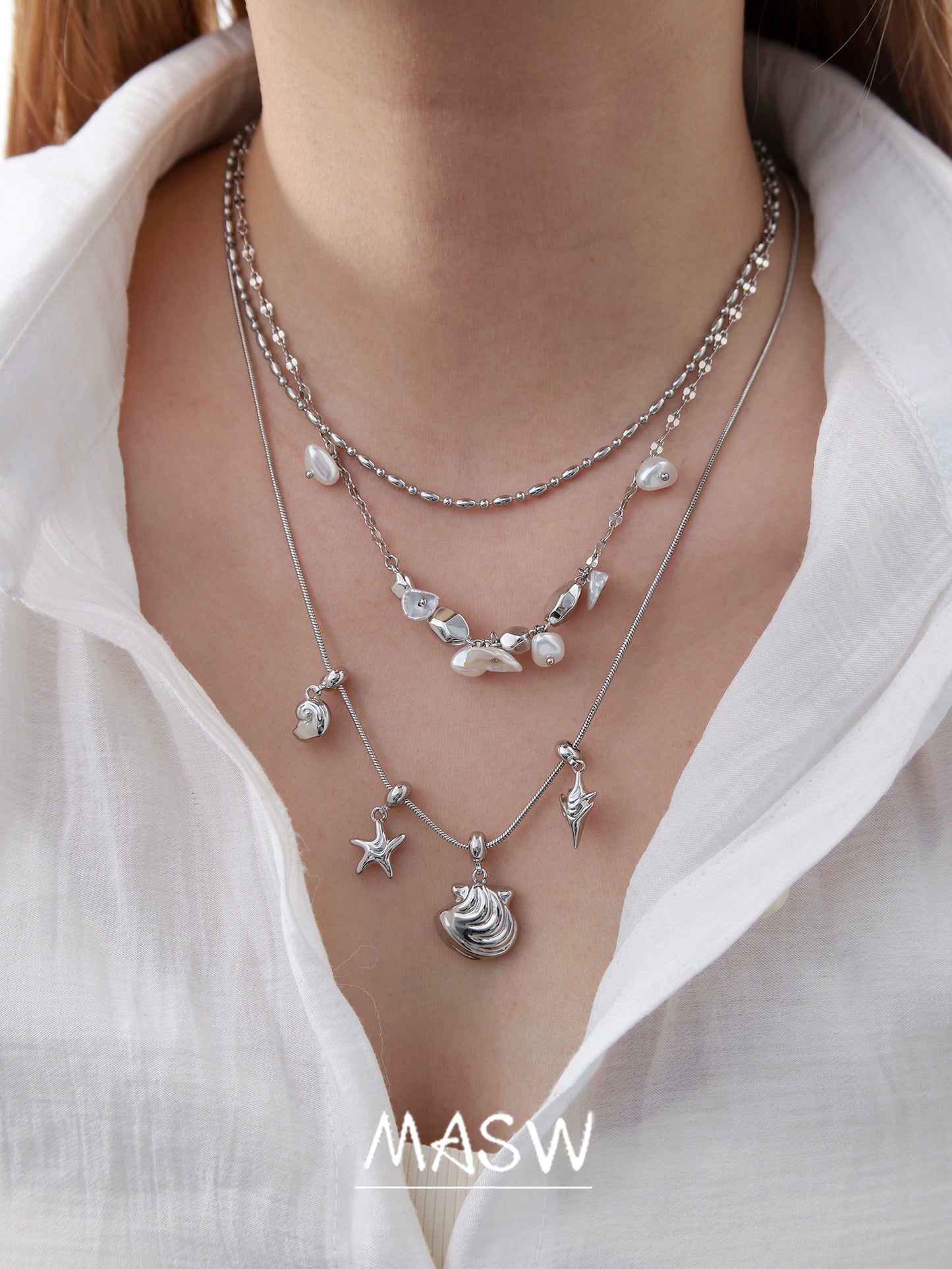 Baroque Starfish Pearl Necklace