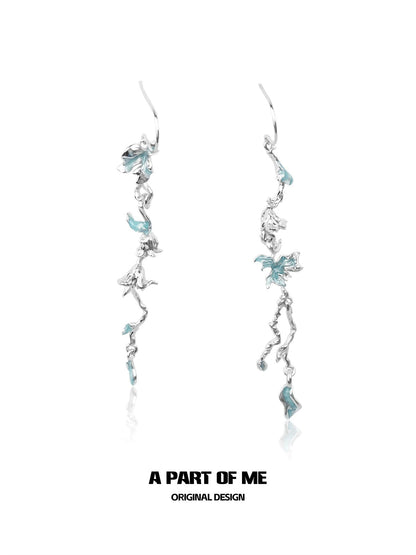 Summer Blue Flower Earrings