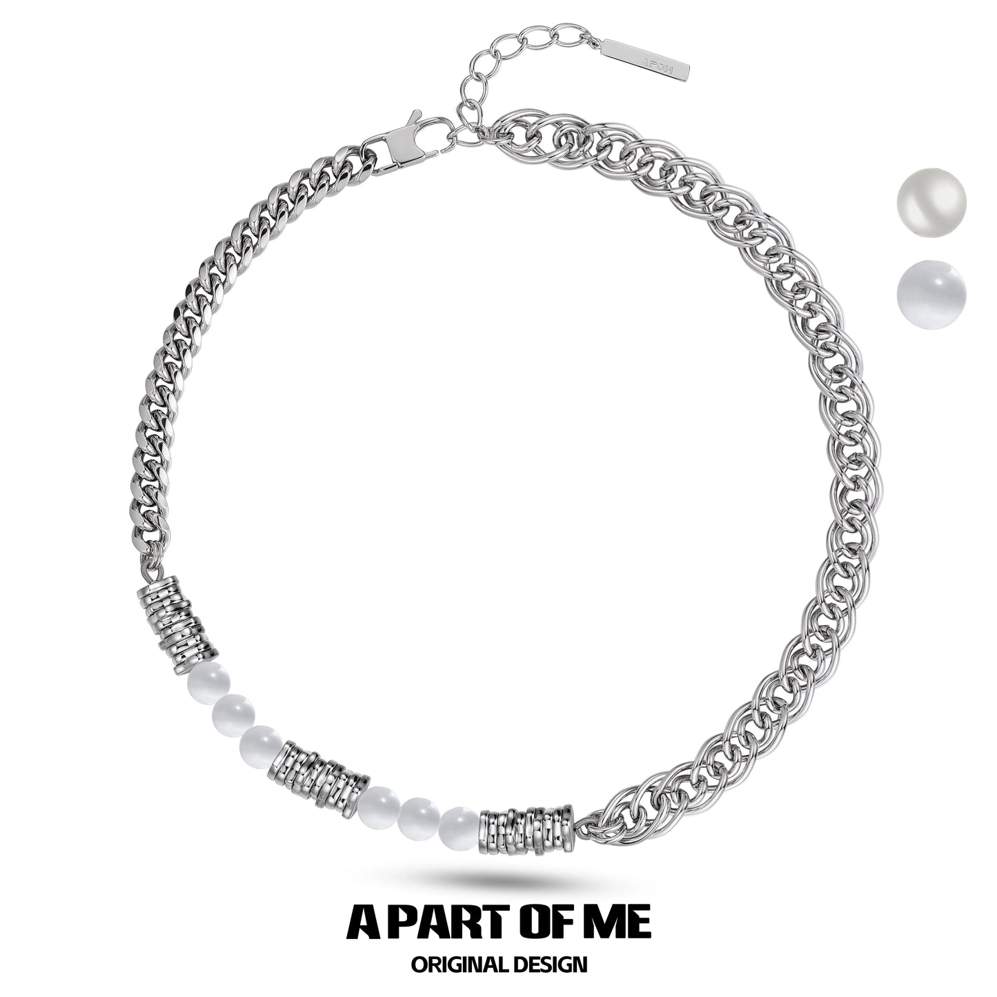 Rebel Pearl Punk Necklace