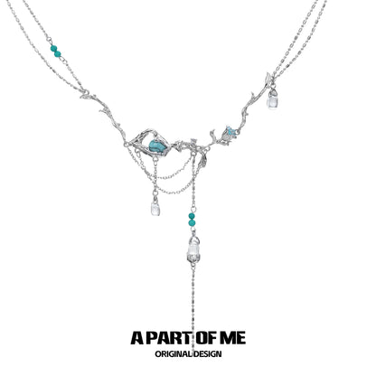 Turquoise Vase Tassel Necklace