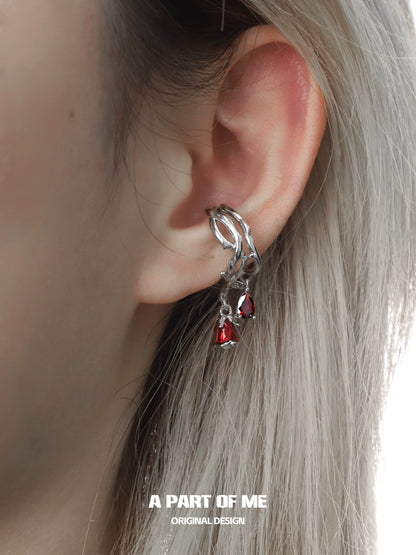 Scarlet Rose Ear Cuffs