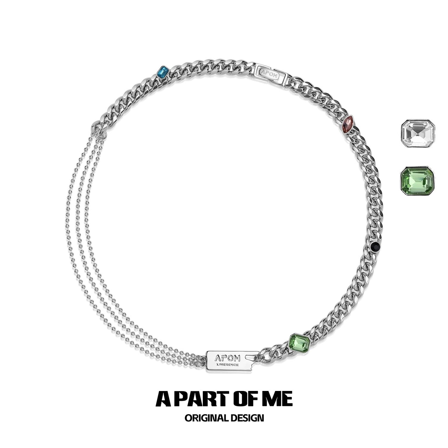 Hip-Hop Gemstone Cuban Chain