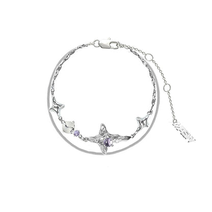 Starry Sky Purple Moon Bracelet