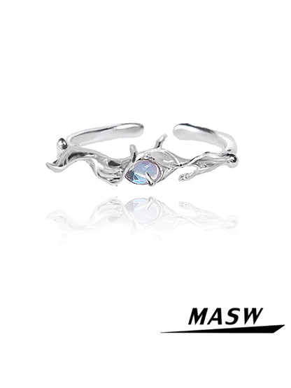 White Moonlight Irregular Ring
