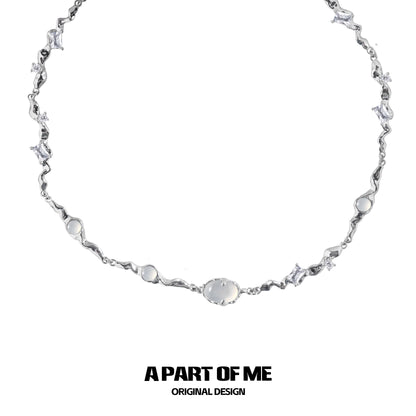 Dawn Moonlight Agate Necklace