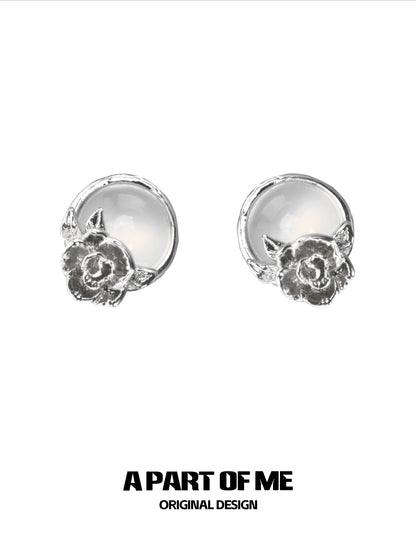 Fragrance Agate Rose Earrings