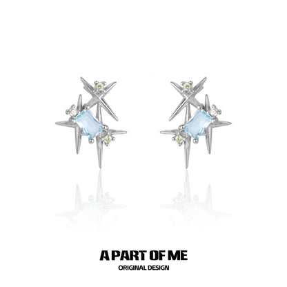 Vibrant Rainbow Star Stud Earrings