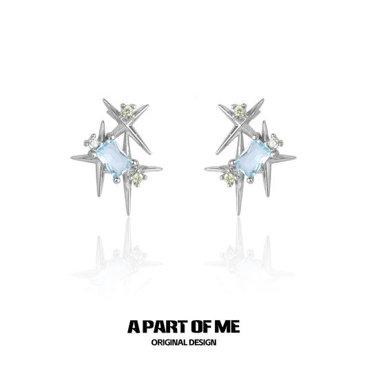Vibrant Rainbow Star Stud Earrings