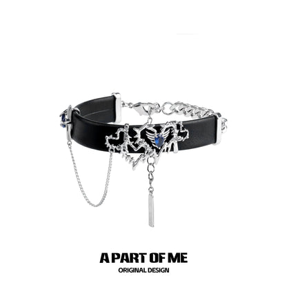Thorned Heart Punk Bracelet