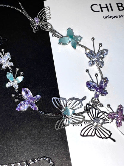 "Drunk Butterfly" Hollow Necklace