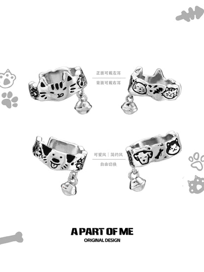 Graffiti Kitten Puppy Ear Clips