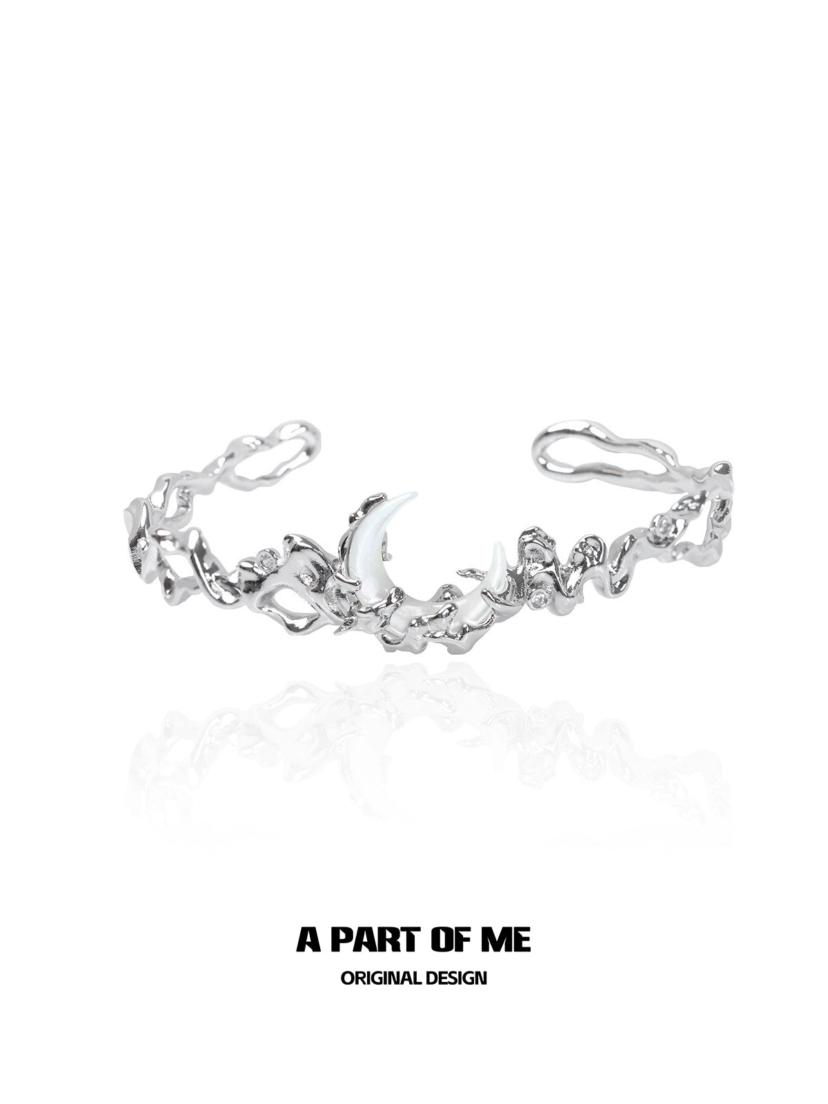 Frosted Moonlight Silver Bracelet