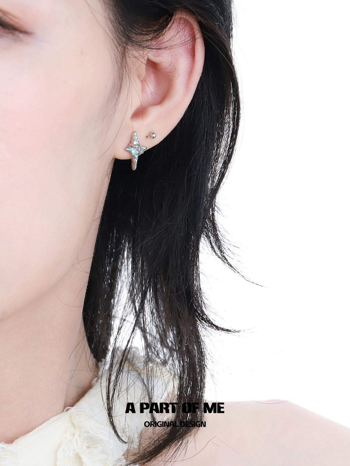 Blue Galaxy Zircon Earrings