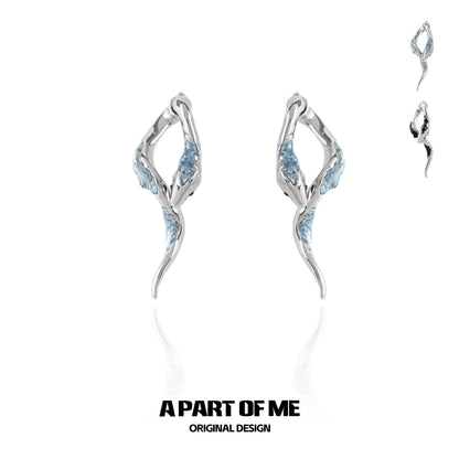 Mystic Ice Snake Earrings