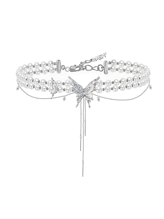 Butterfly Dance Pearl Choker