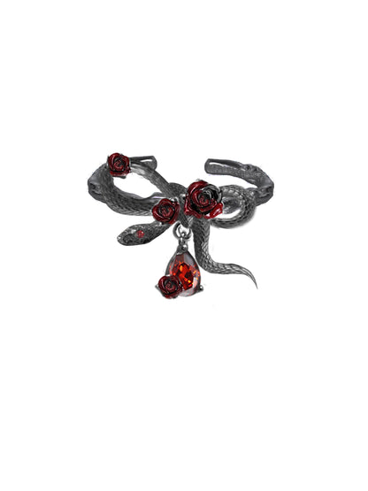 Rose & Snake Dance Ring