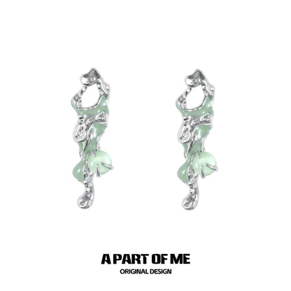 Elegant Green Opal Earrings