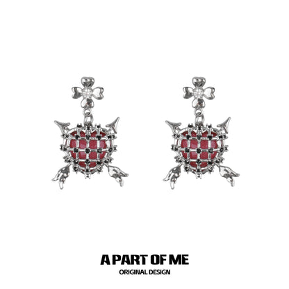 Thorn Heart Gothic Earrings