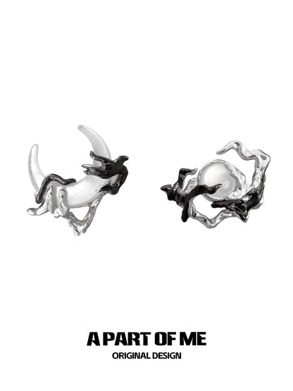 Sunrise Moonset Stud Earrings