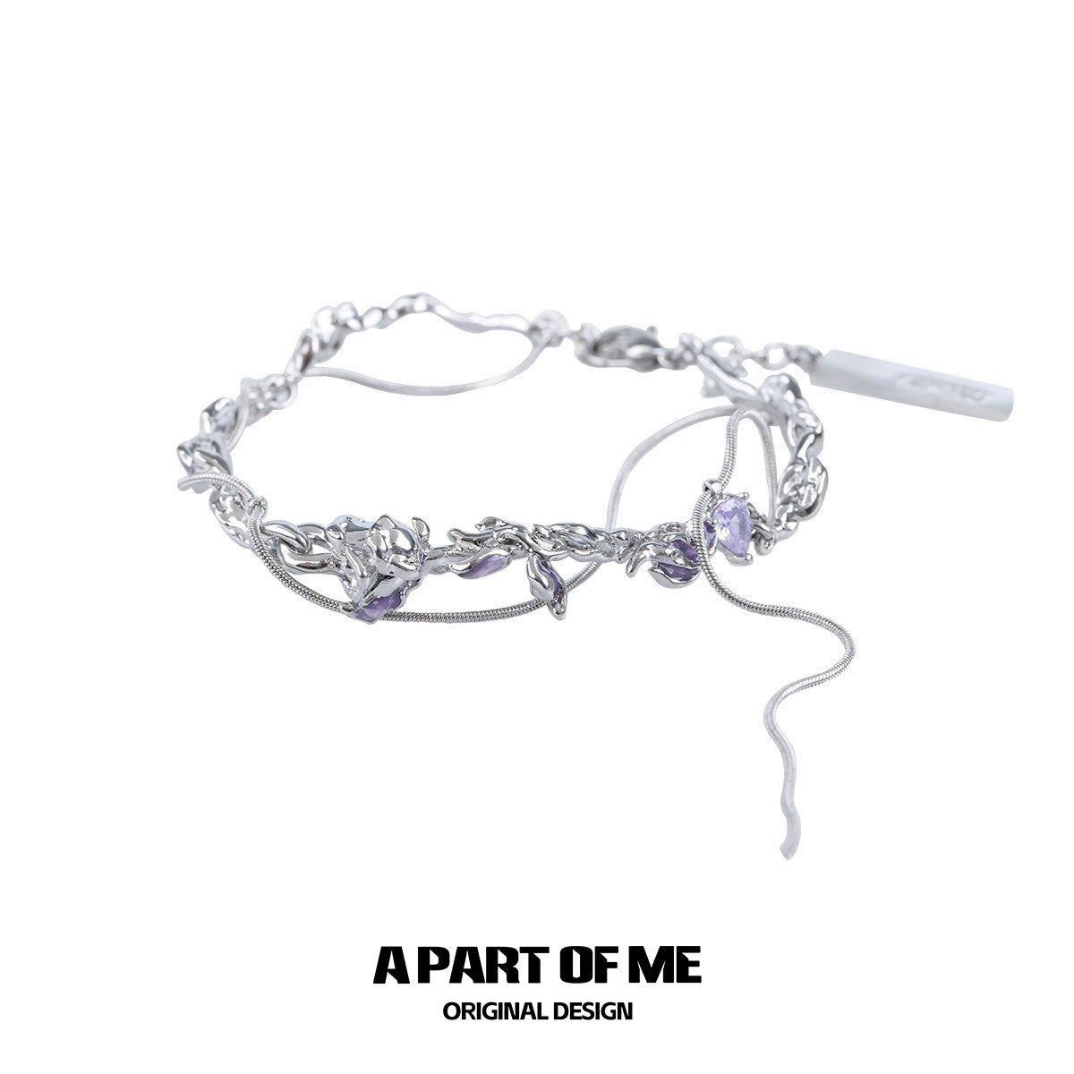 Enchanted Purple Rose Bracelet