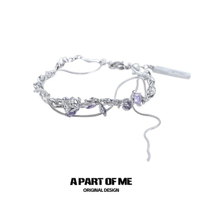 Enchanted Purple Rose Bracelet