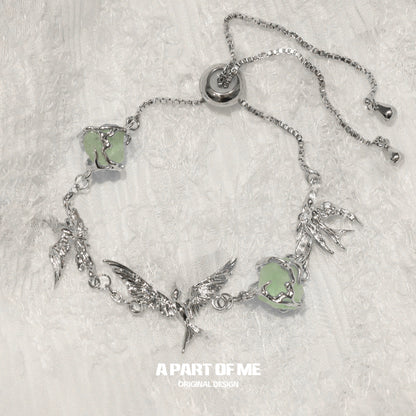 Flying Bird Fluorite Bracelet