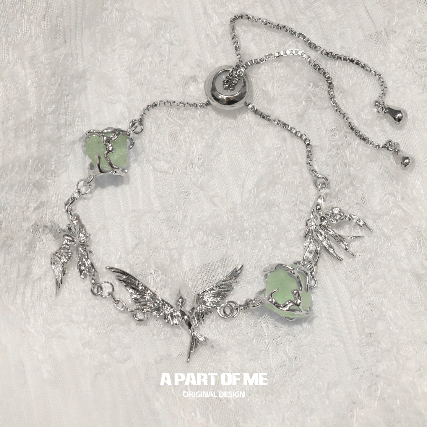 Flying Bird Fluorite Bracelet