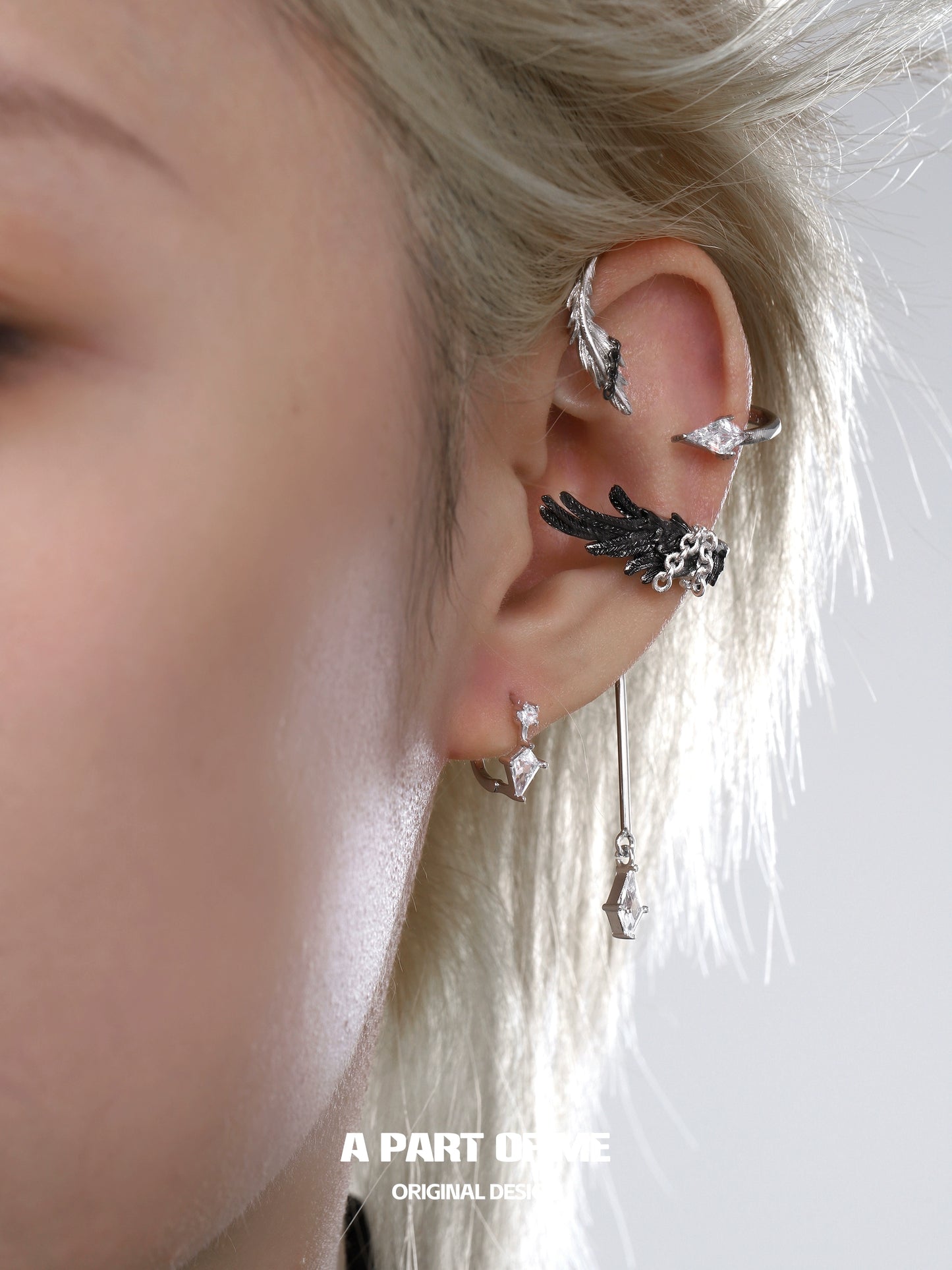 Geometric Kite Zircon Earrings