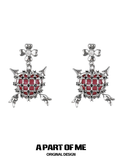 Thorn Heart Gothic Earrings