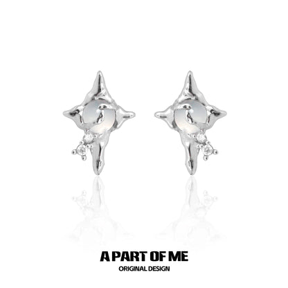 Agate Star Stud Earrings