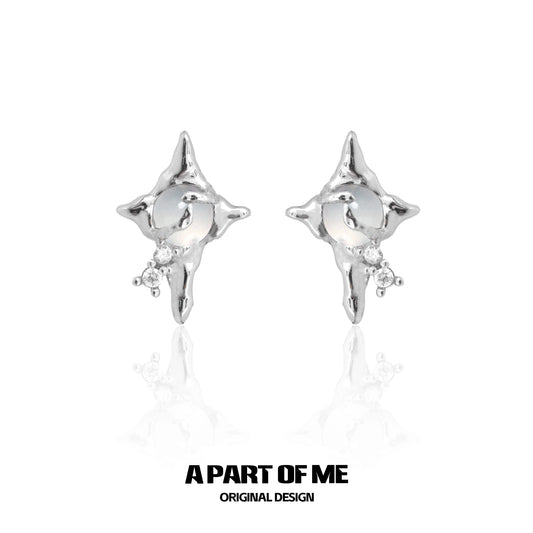 Agate Star Stud Earrings