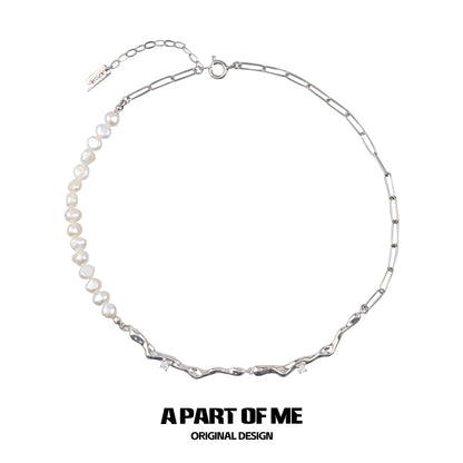 Pearl Symbiote Silver Necklace