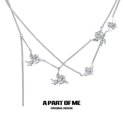 Cupid Double-Layer Zircon Necklace