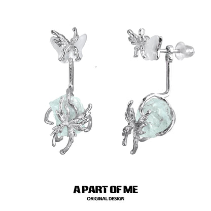 Misty Mint Butterfly Earrings