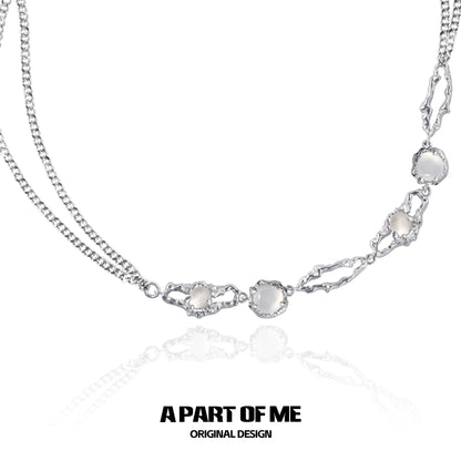 Gemstone Beaded Collarbone Chain