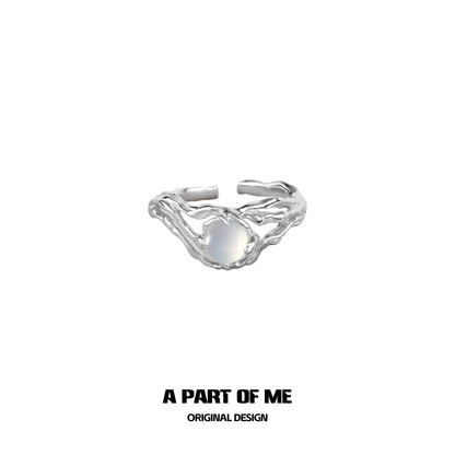 A PART OF ME agate textured ring with a unique organic design and captivating finish