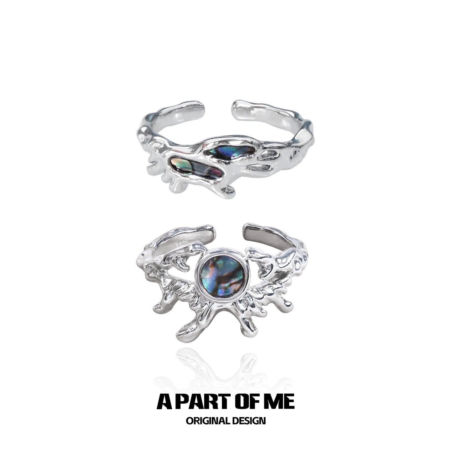 Sterling silver deep sea jellyfish ring featuring a colorful gemstone for a unique ocean-inspired accessory